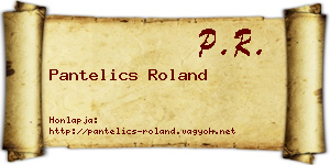 Pantelics Roland névjegykártya