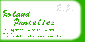 roland pantelics business card